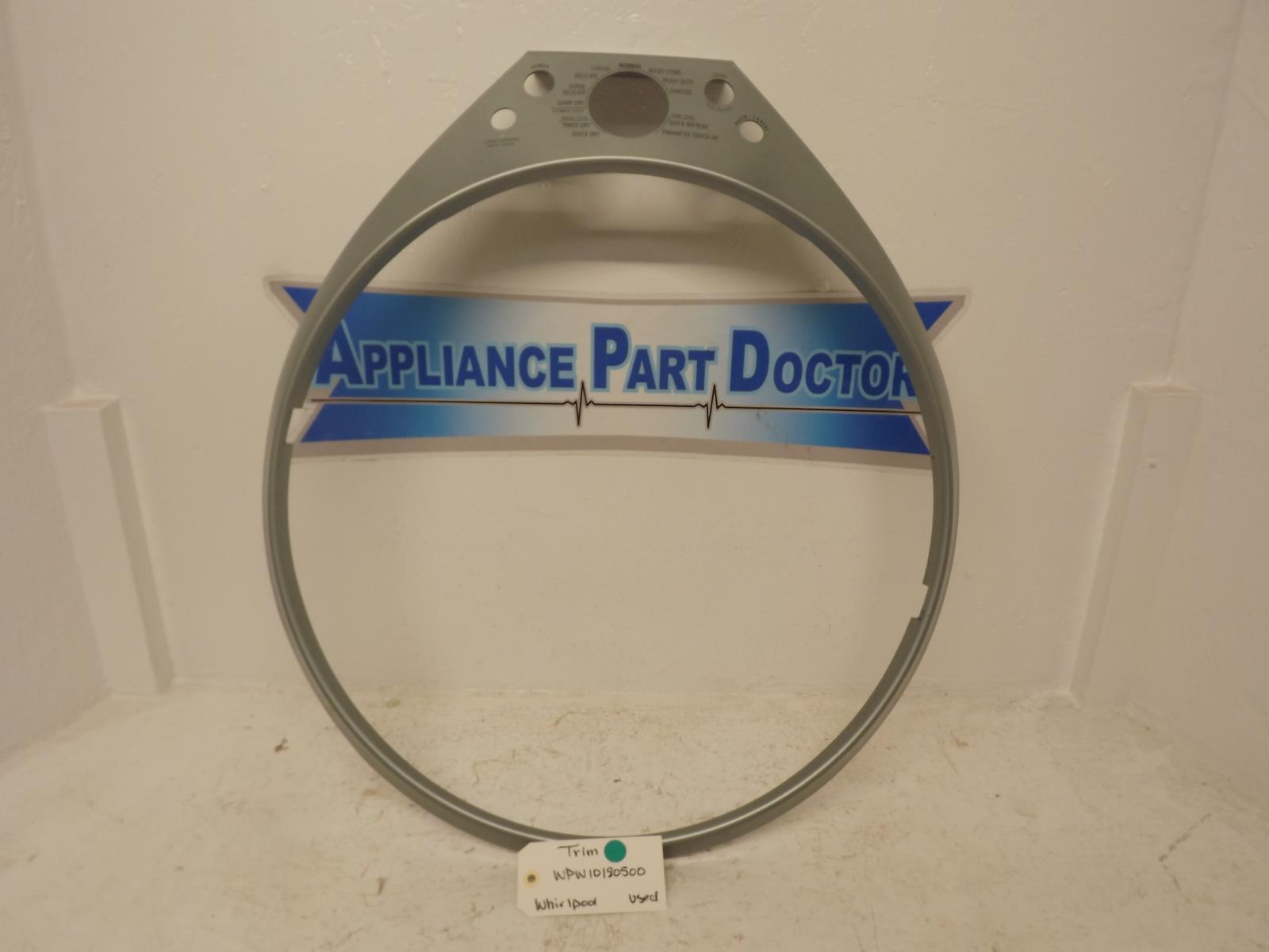 Whirlpool Dryer WPW10180500 Trim Used Whirlpool Dryer WPW10180500 Trim Used